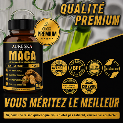 Maca des Hautes Andes du Pérou – Formule 7-en-1 Énergie, Vitalité & Performance Homme