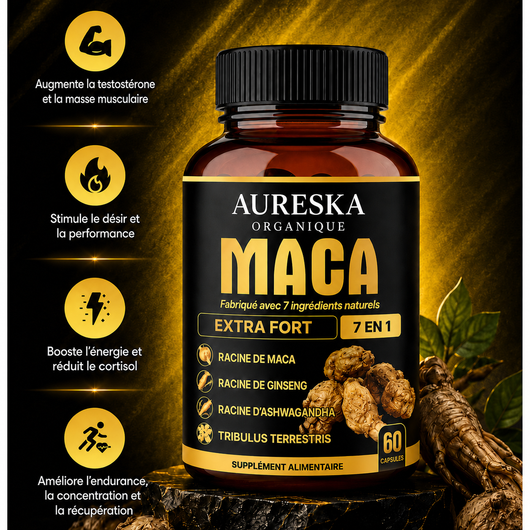 Maca des Hautes Andes du Pérou – Formule 7-en-1 Énergie, Vitalité & Performance Homme